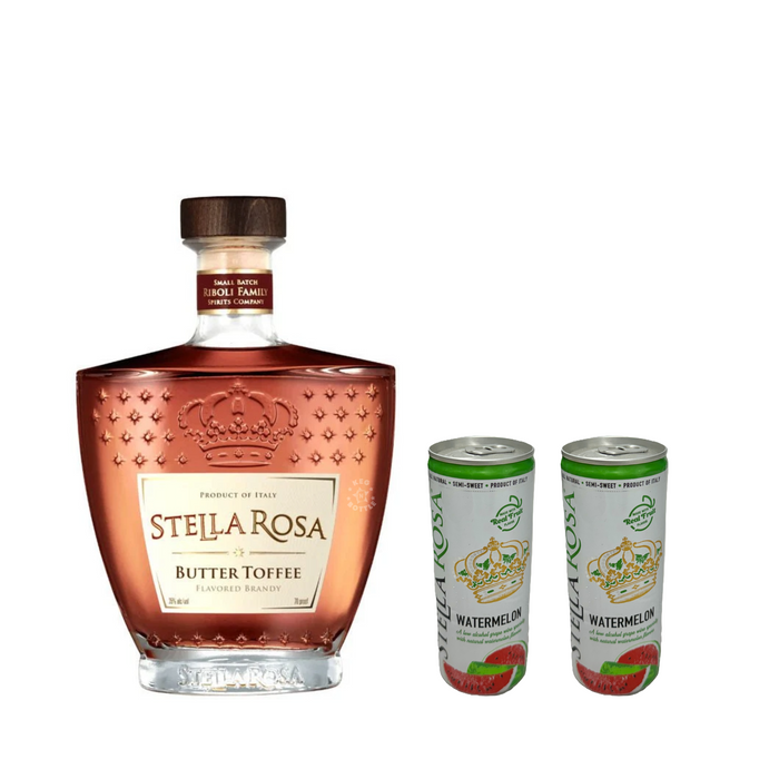 Stella Rosa Butter Toffee Brandy & 2 Watermelon Cans Combo Pack