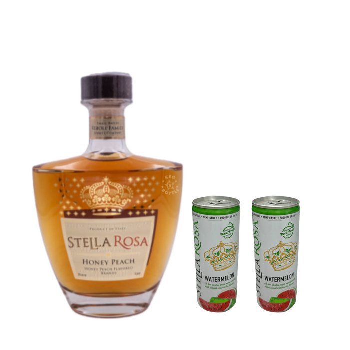 Stella Rosa Honey Peach Brandy & 2 Watermelon Cans Combo Pack