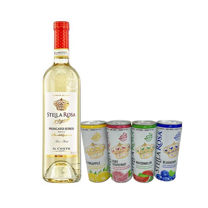 Stella Rosa Moscato d'Asti & 4 Pack Stella Rosa Tropical Splash Combo Pack