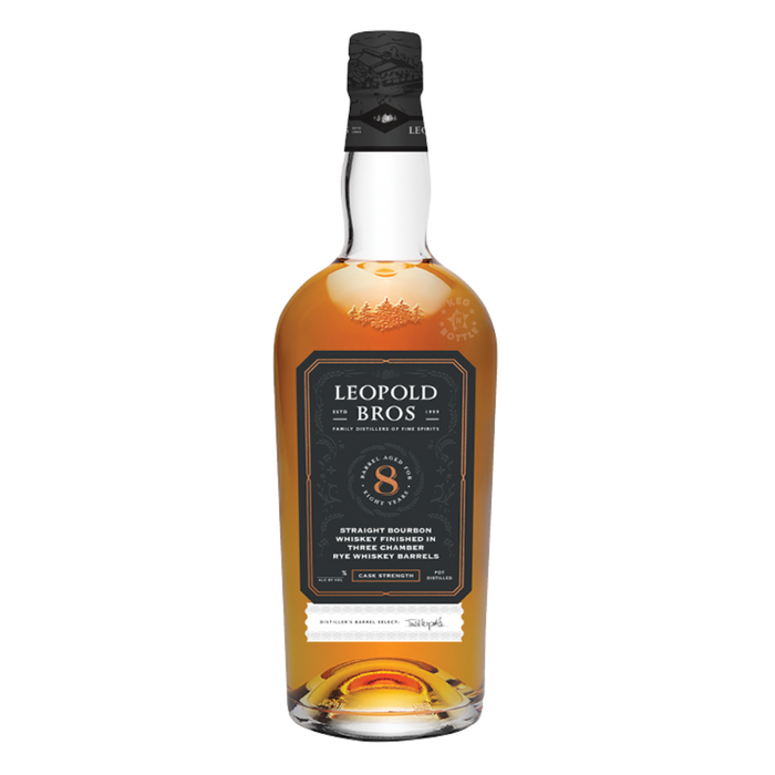 Leopold Bros 8 Year Straight Bourbon Whiskey Finished in Three Chamber Rye Whiskey Barrels (750 mL)