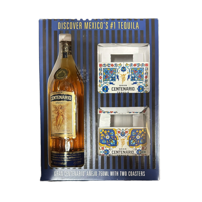 Gran Centenario Anejo Tequila Coaster Gift Set (750 ml)