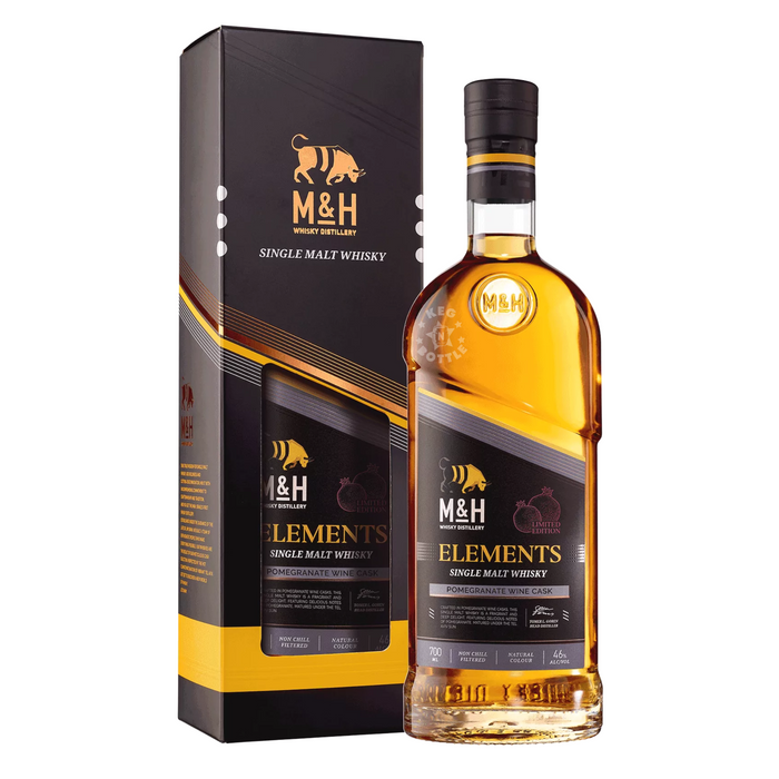 M&H Elements Pomegranate Wine Cask Single Malt Whiskey (750 ml)