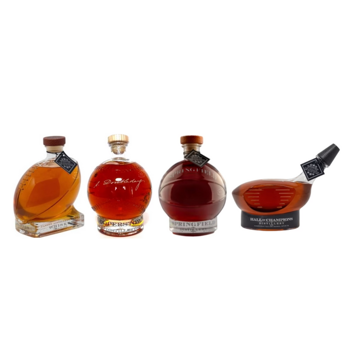 Cooperstown Whiskey Sports Decanter Combo Pack (4 x 750 ml)