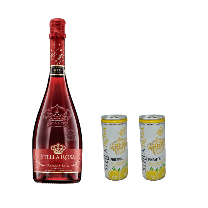 Stella Rosa Rosso Lux & 2 Pineapple Cans Combo Pack