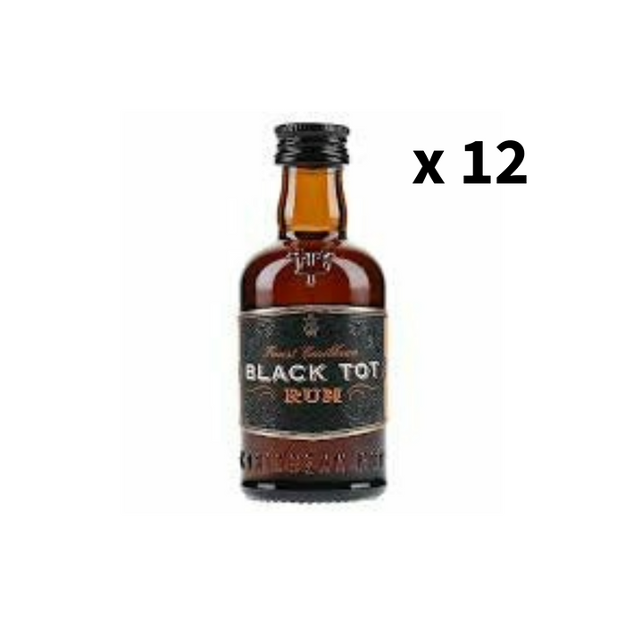 Finest Caribbean Black Tot Rum Miniature (12 Pack)