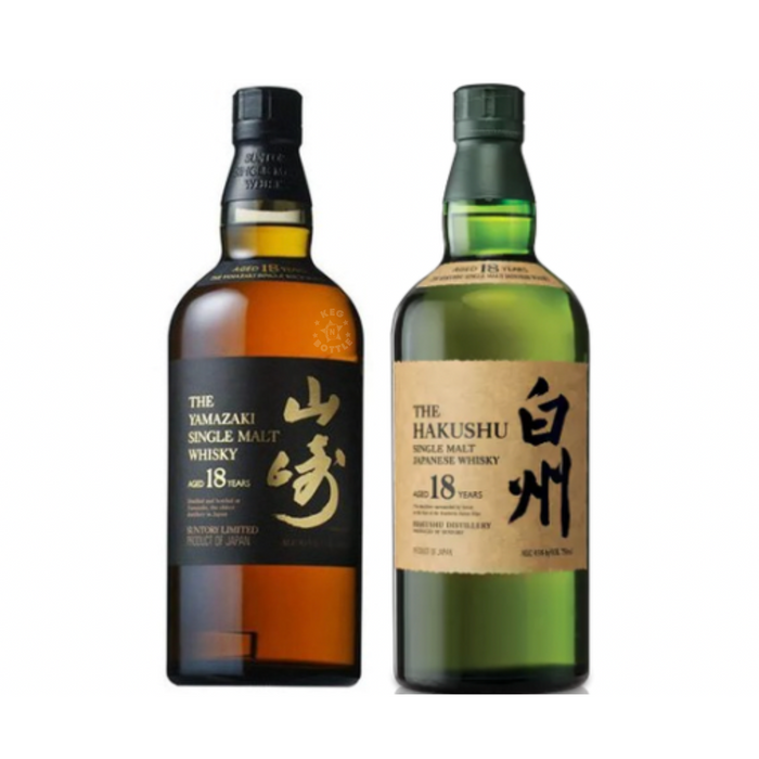 Yamazaki & Hakushu 18 Year Combo Pack (2 x 750 ml)