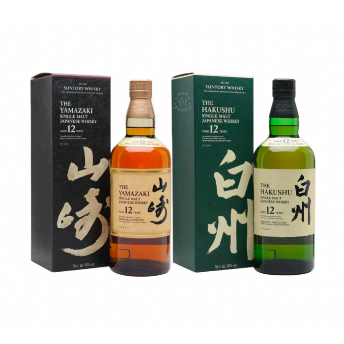 Yamazaki & Hakushu 12 Year Combo Pack (2 x 750 ml)