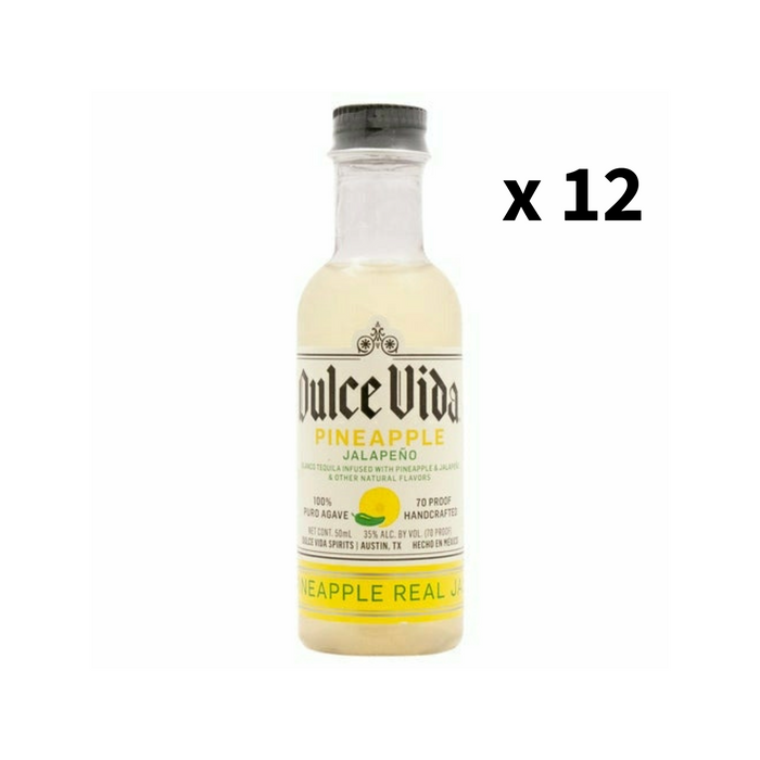 Dulce Vida Pineapple Jalapeno Tequila Miniature (12 Pack)