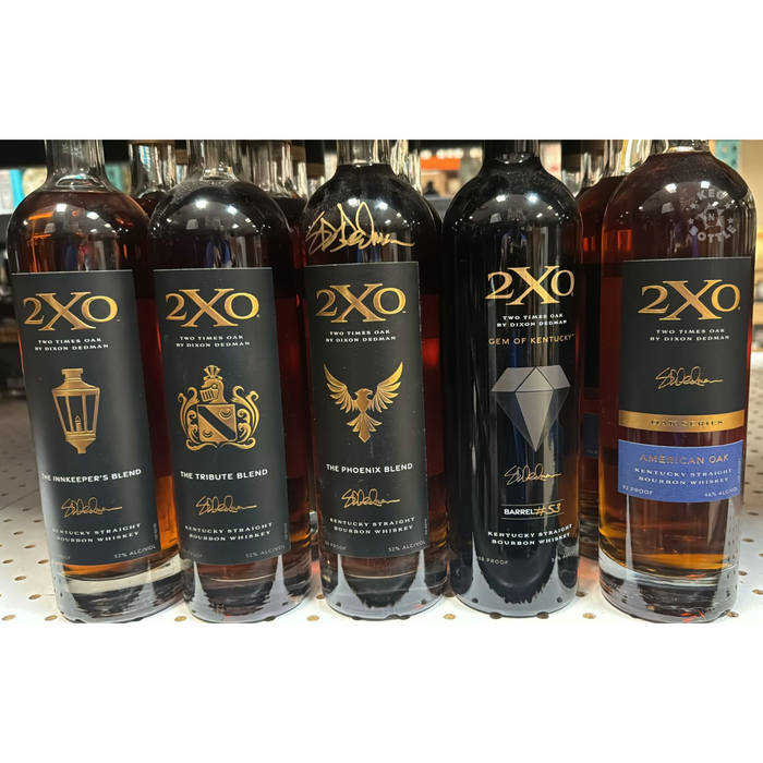 2XO By Dixon Dedman Signed Bottle Whiskey Combo Pack (5 x 750 ml)