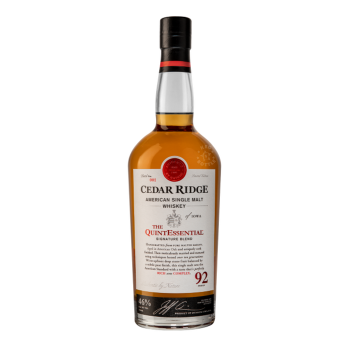 Cedar Ridge The QuintEssential American Single Malt Whiskey (750 ml)