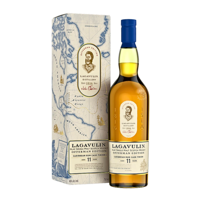 Lagavulin 11 Year Offerman Edition Caribbean Rum Cask Single Malt Scotch (750 ml)