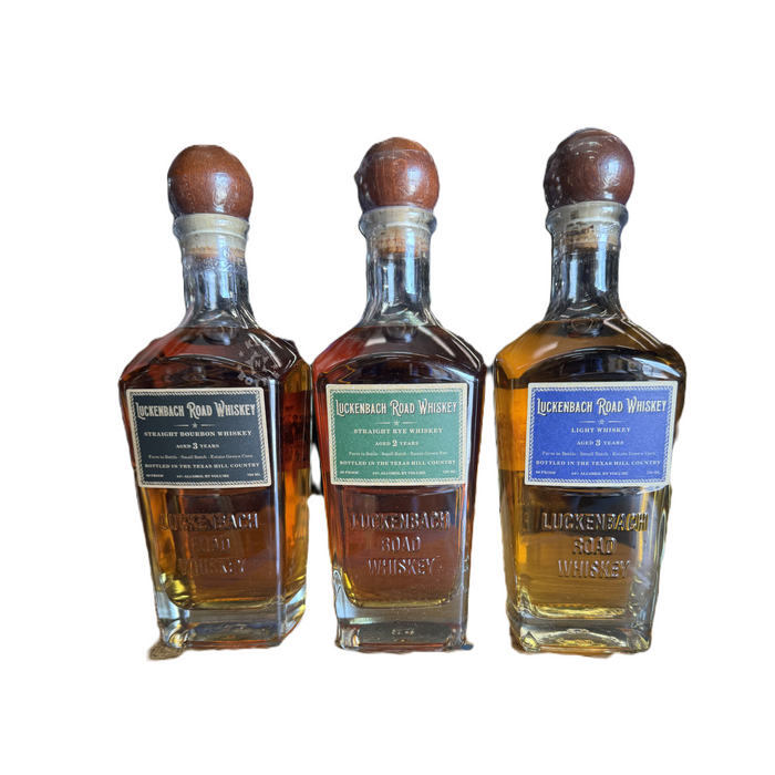 Luckenbach Road Straight Texas Whiskey Combo Pack (3 x 750 ml)