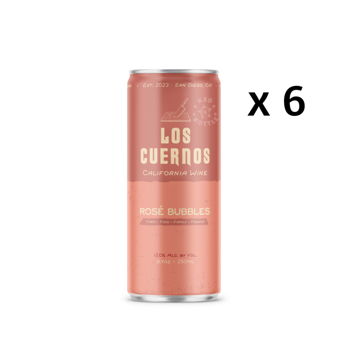 Los Cuernos Rose Bubbles (6 Pack)