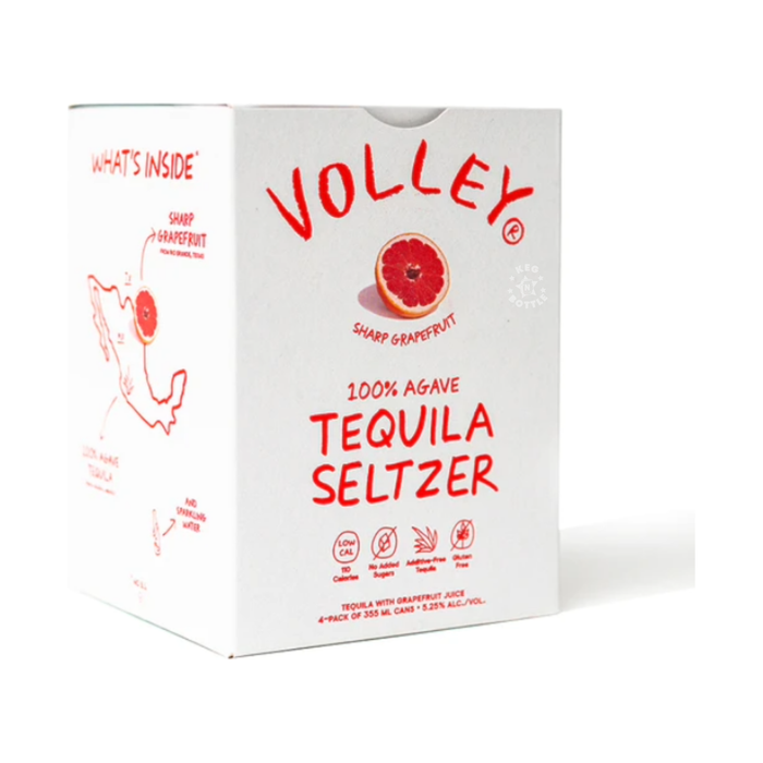 Volley Sharp Grapefruit Tequila Seltzer (4 Pack)