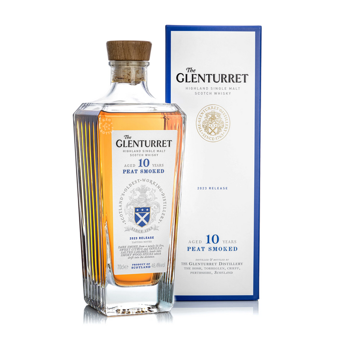 Glenturret 10 Year Peat Smoked Highland Single Malt Scotch Whisky (750ml)