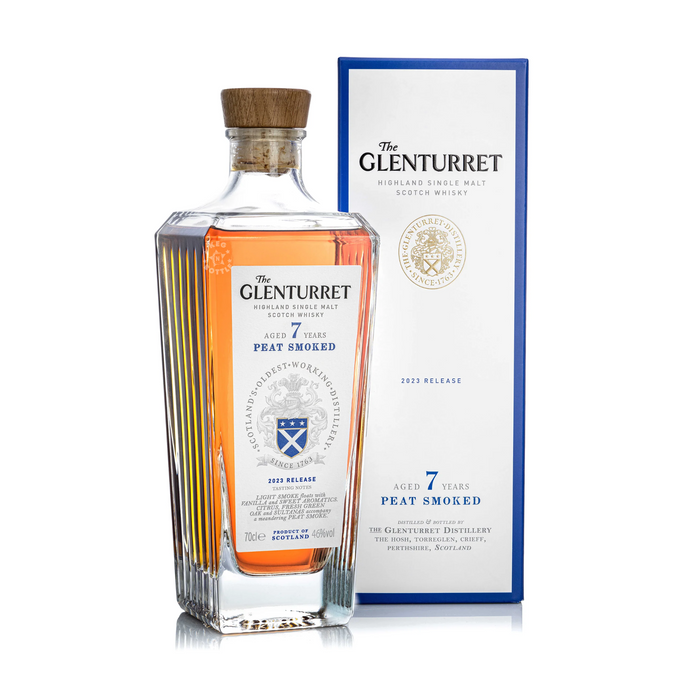 Glenturret 7 Year Peat Smoked Highland Single Malt Scotch Whisky (750ml)