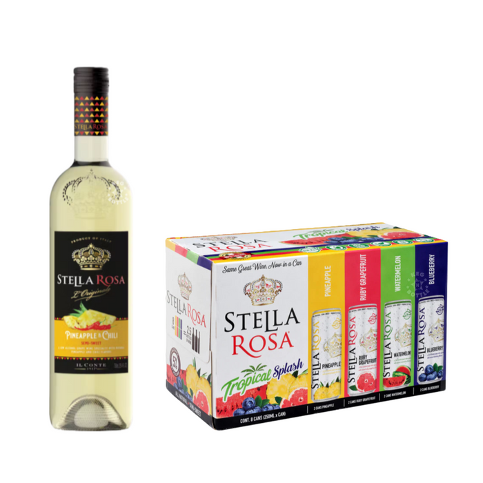 Stella Rosa Pineapple & Chili Semi-Sweet & Tropical Splash Combo Pack