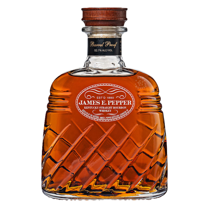 James E. Pepper Barrel Proof Decanter Bourbon Whiskey (750 mL)