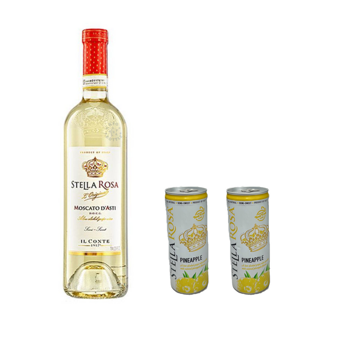 Stella Rosa Moscato d'Asti & 2 Pineapple Cans Combo Pack