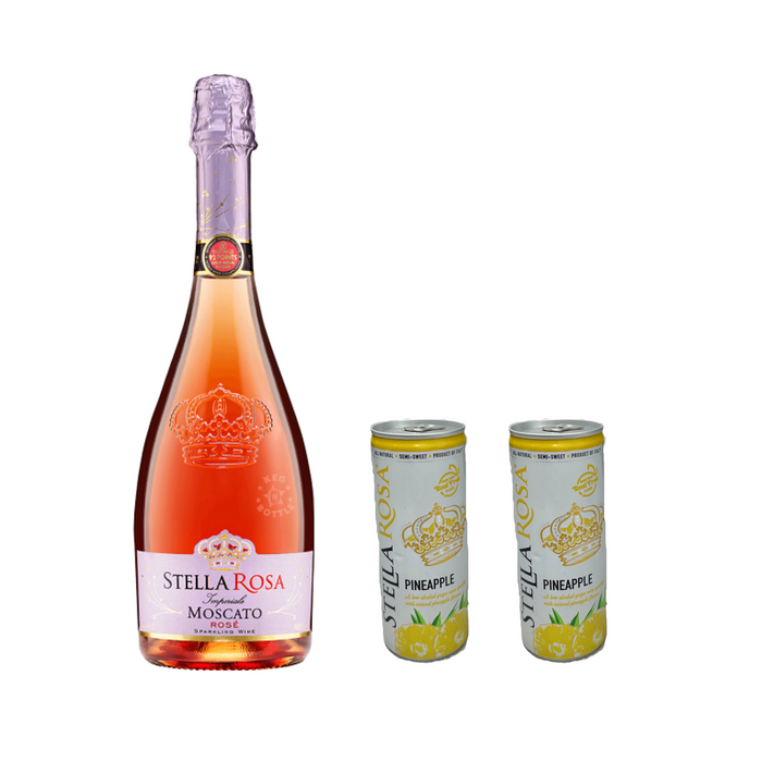 Stella Rosa Moscato Rose & 2 Pineapple Cans Combo Pack