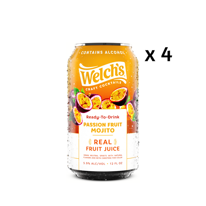 Welch's Passion Fruit Mojito RTD Cocktail (4 Pack)