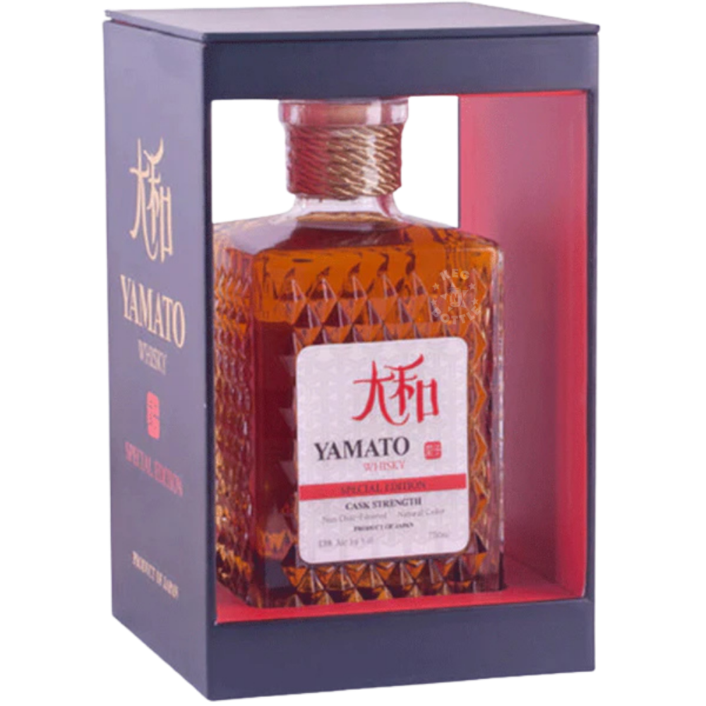 Yamato Cask Strength 86.8 Proof Japanese Whisky 750ml bottle in luxury presentation box