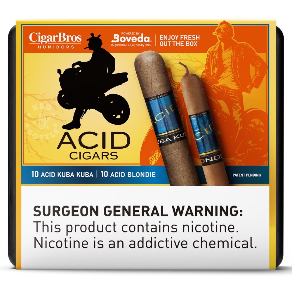 Acid Premium Cigars Set + Personal Humidor by CigarBros | Keg N Bottle