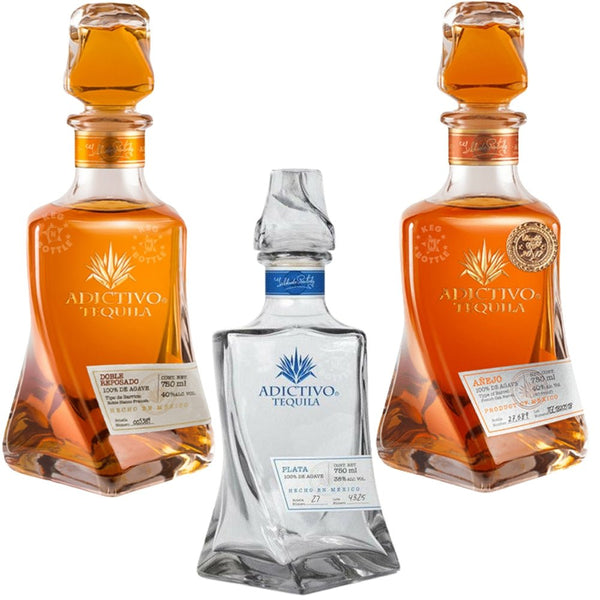 Adictivo Plata, Doble Reposado & Añejo Tequila Collection (3 x 750