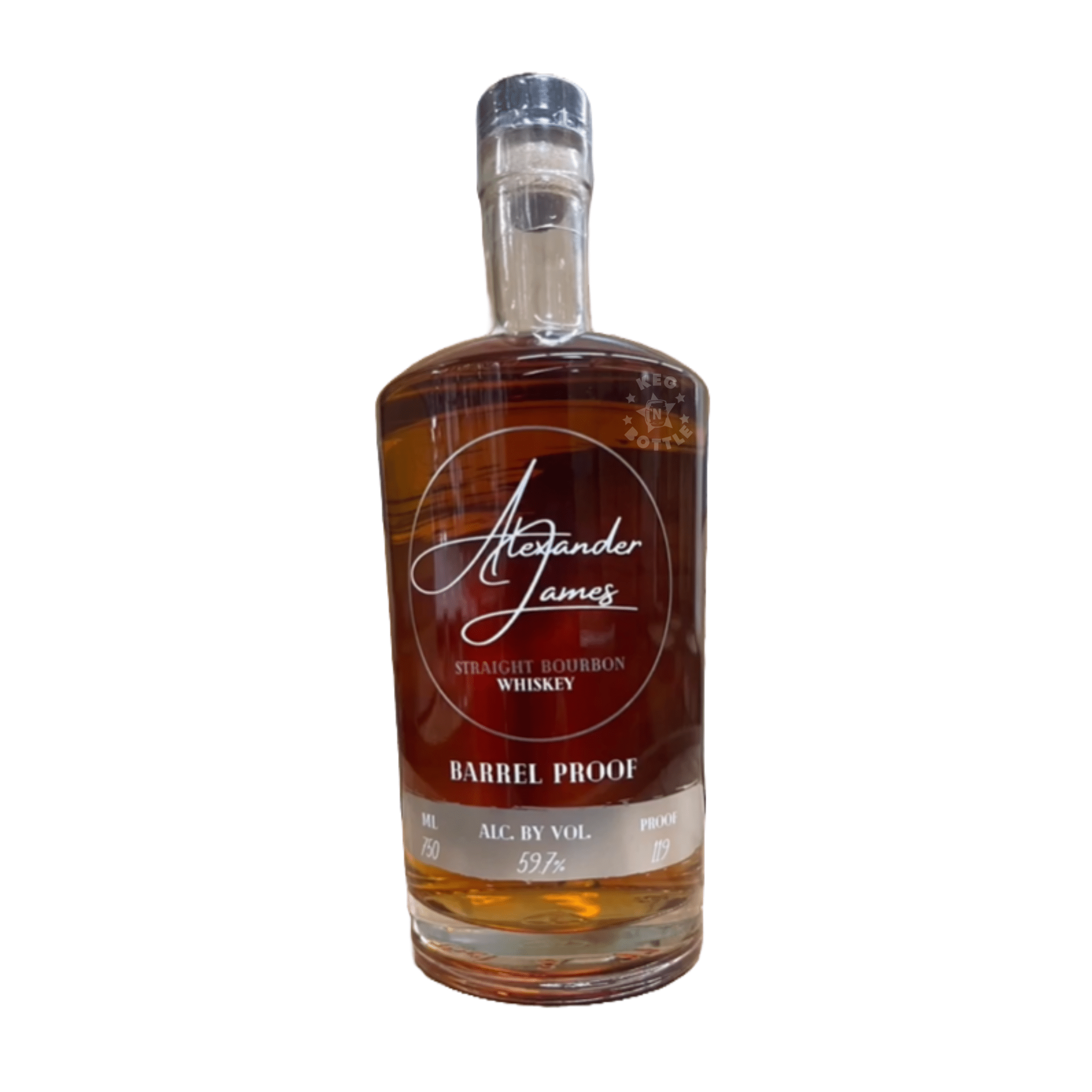 Alexander James Barrel Proof Bourbon Whiskey (750 ml) - Keg N Bottle