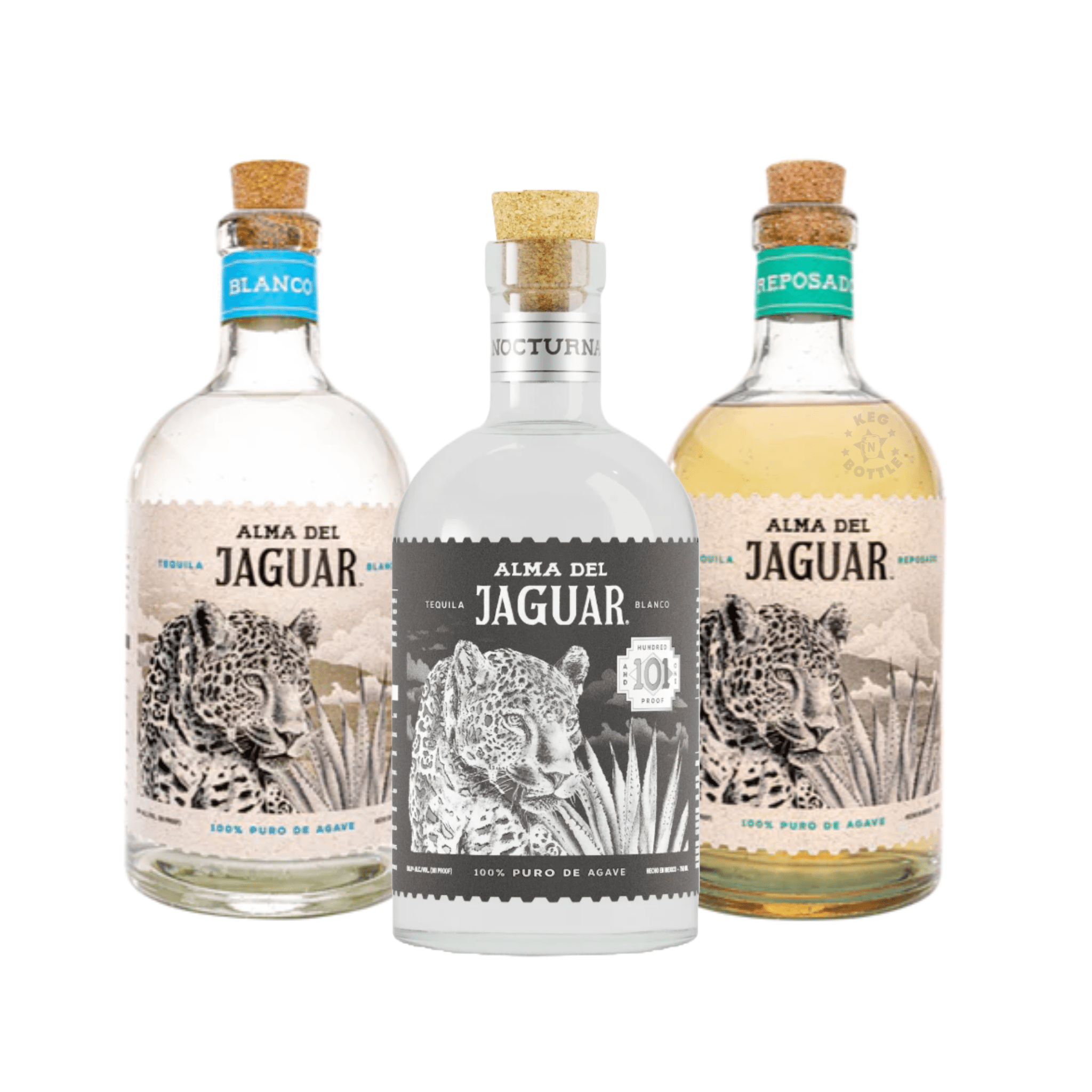 Alma Del Jaguar Combo Pack Tequila (3 x 750 mL) - Keg N Bottle