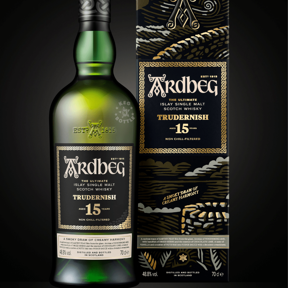 Ardbeg Trudernish 15 Year Old Islay Single Malt Scotch Whisky 750mL bottle and presentation box, bottled at 48.8% ABV. 2