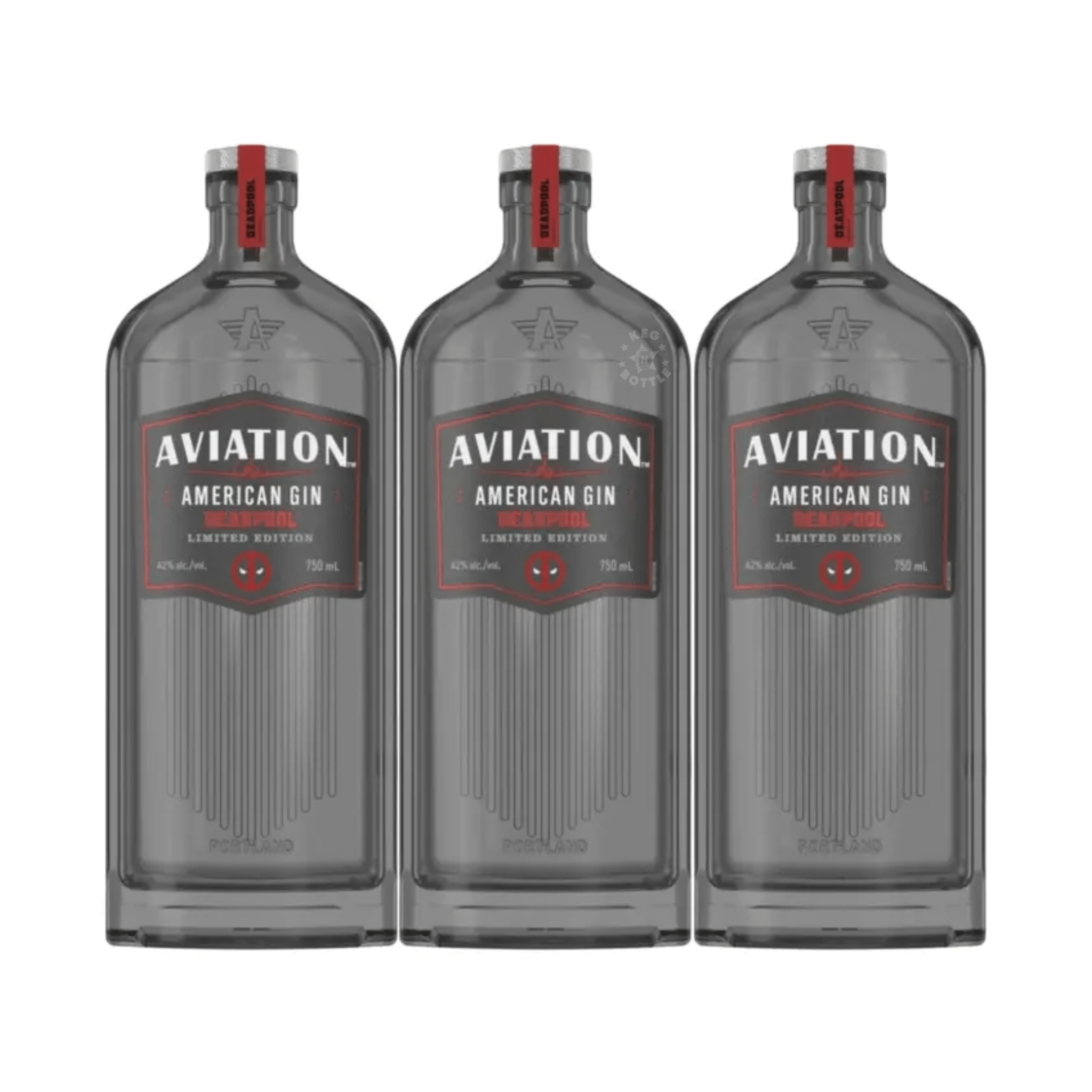 Aviation Gin Deadpool Limited Edition (3x750mL) - Keg N Bottle