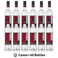 Aztec Link Vodka – 5 Case (750ml x 60 Bottles) + Signed by Head Football Coach