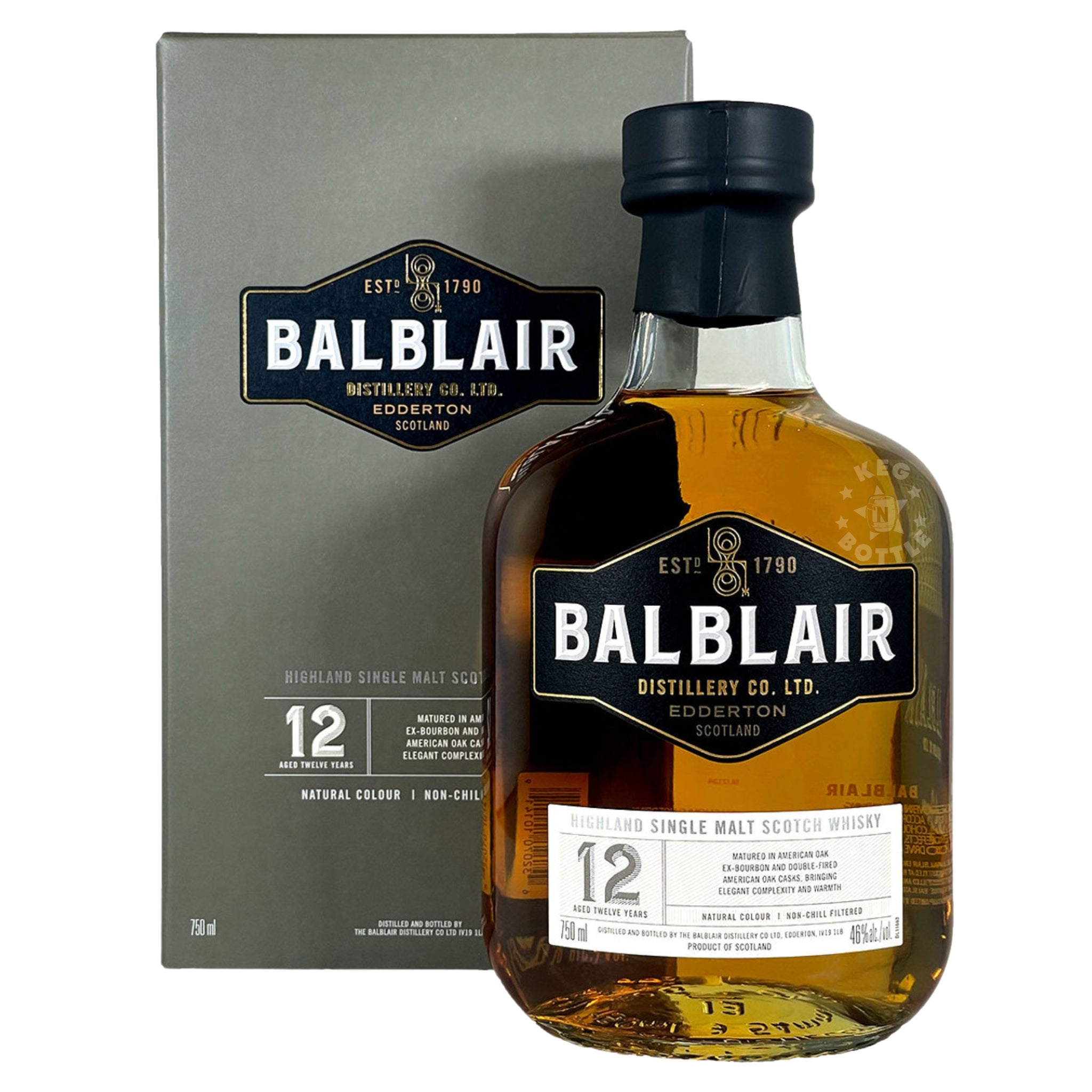 Balblair 12 Year Single Malt Scotch Whiskey (750 ml) - Keg N Bottle