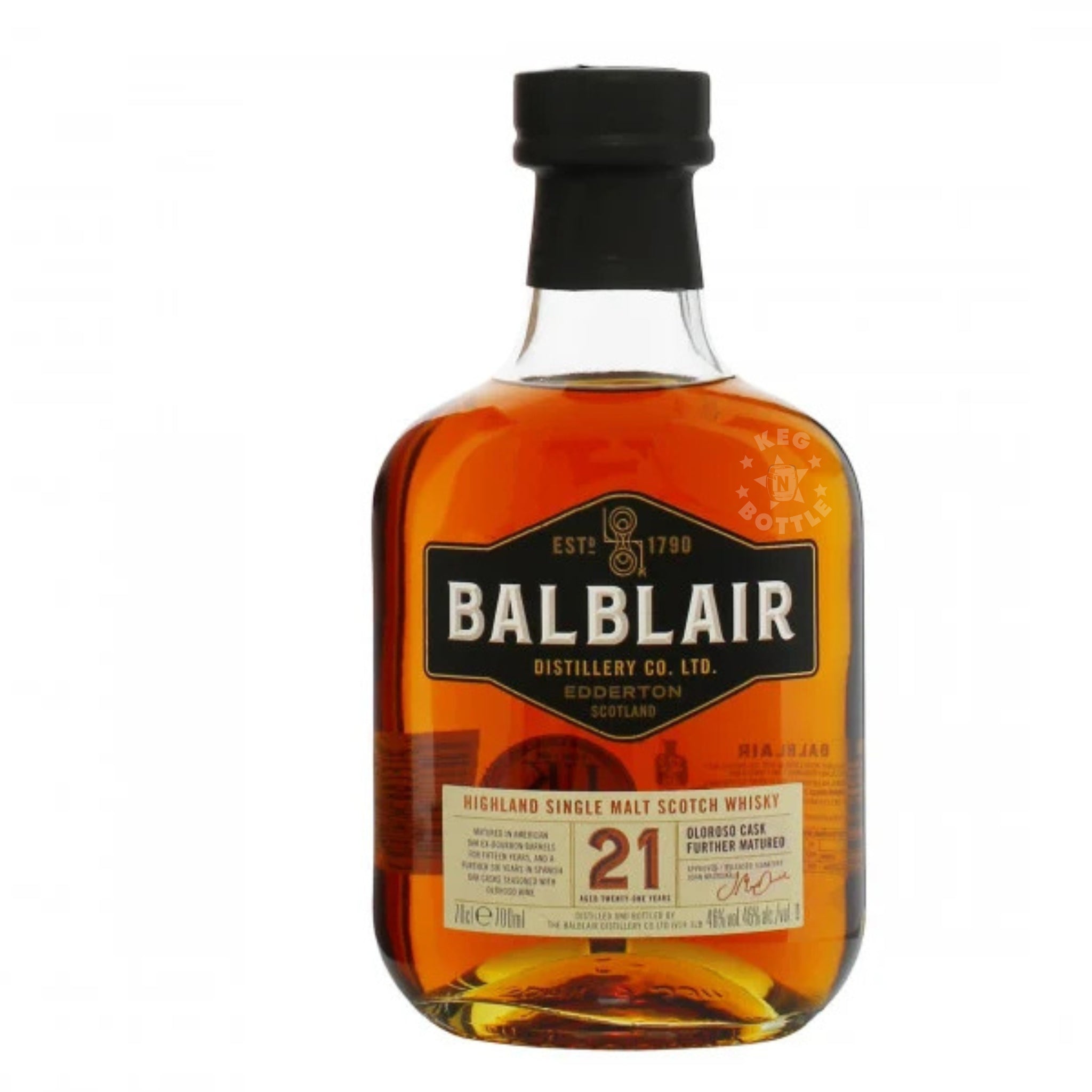 Balblair 21 Year Single Malt Scotch Whiskey (700 ml) | Keg N Bottle
