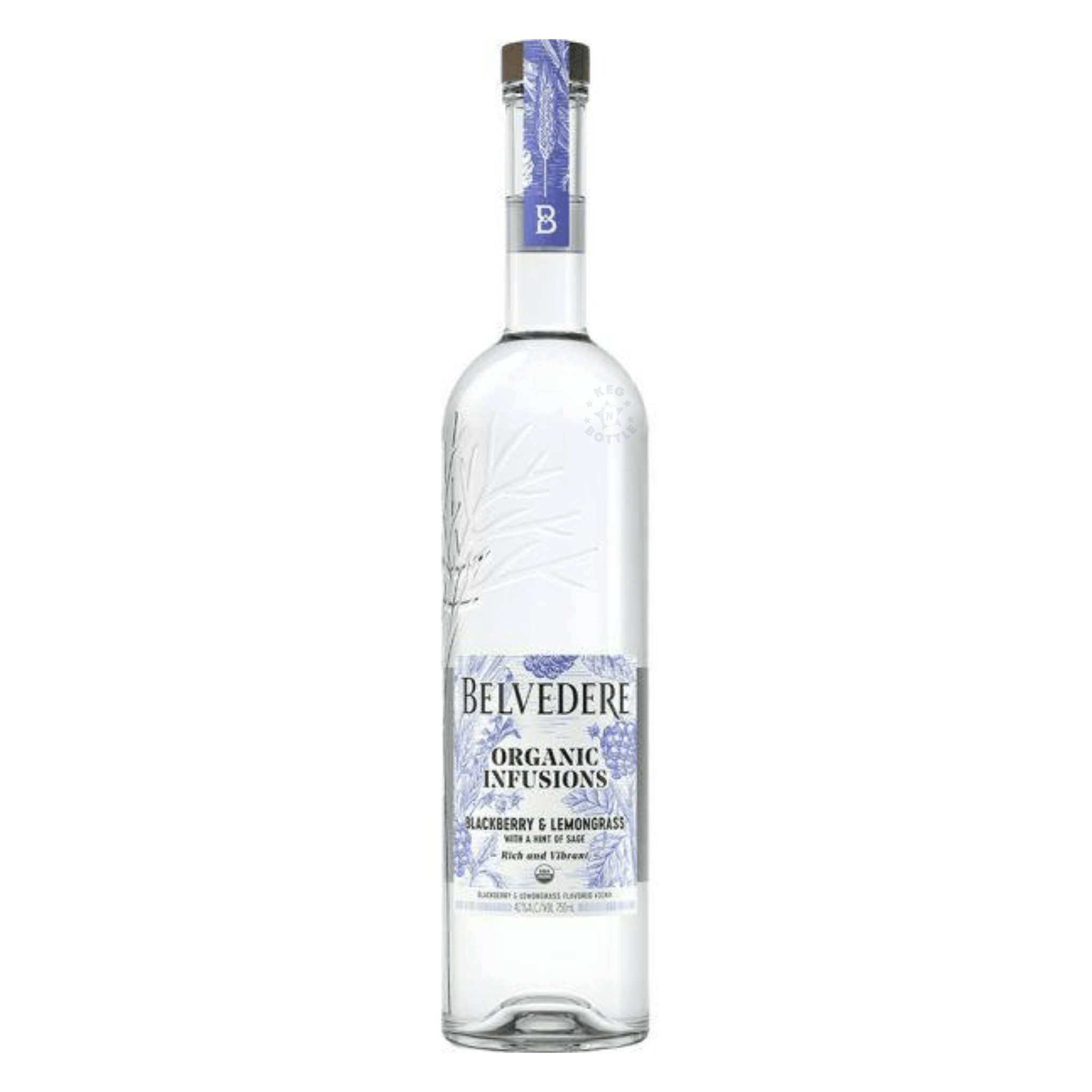 Belvedere Organic Infusions Blackberry & Lemongrass Vodka (750 ml) - Keg N Bottle