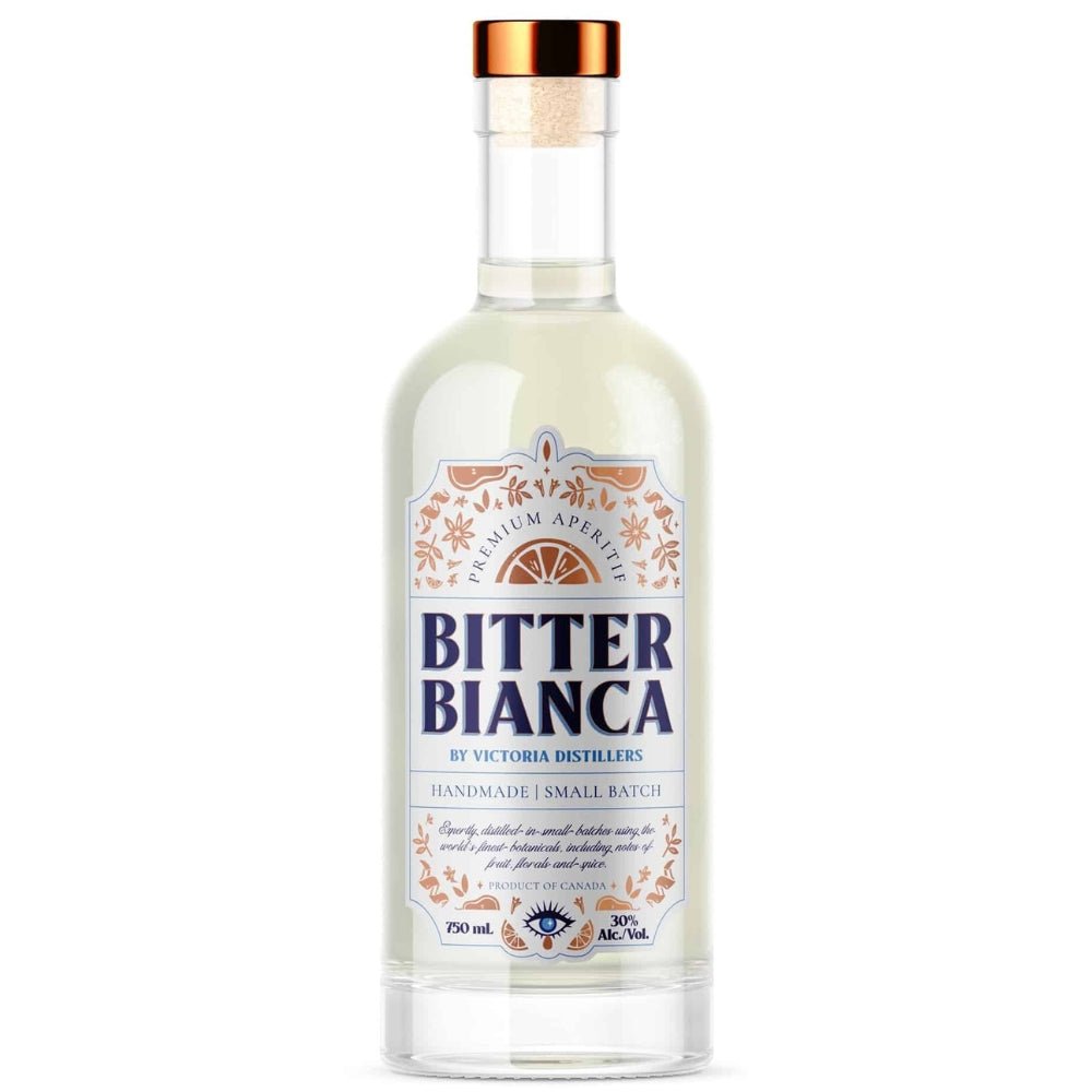 Bitter Bianca Citrus Aperitivo Liqueur 750 ml bottle front label