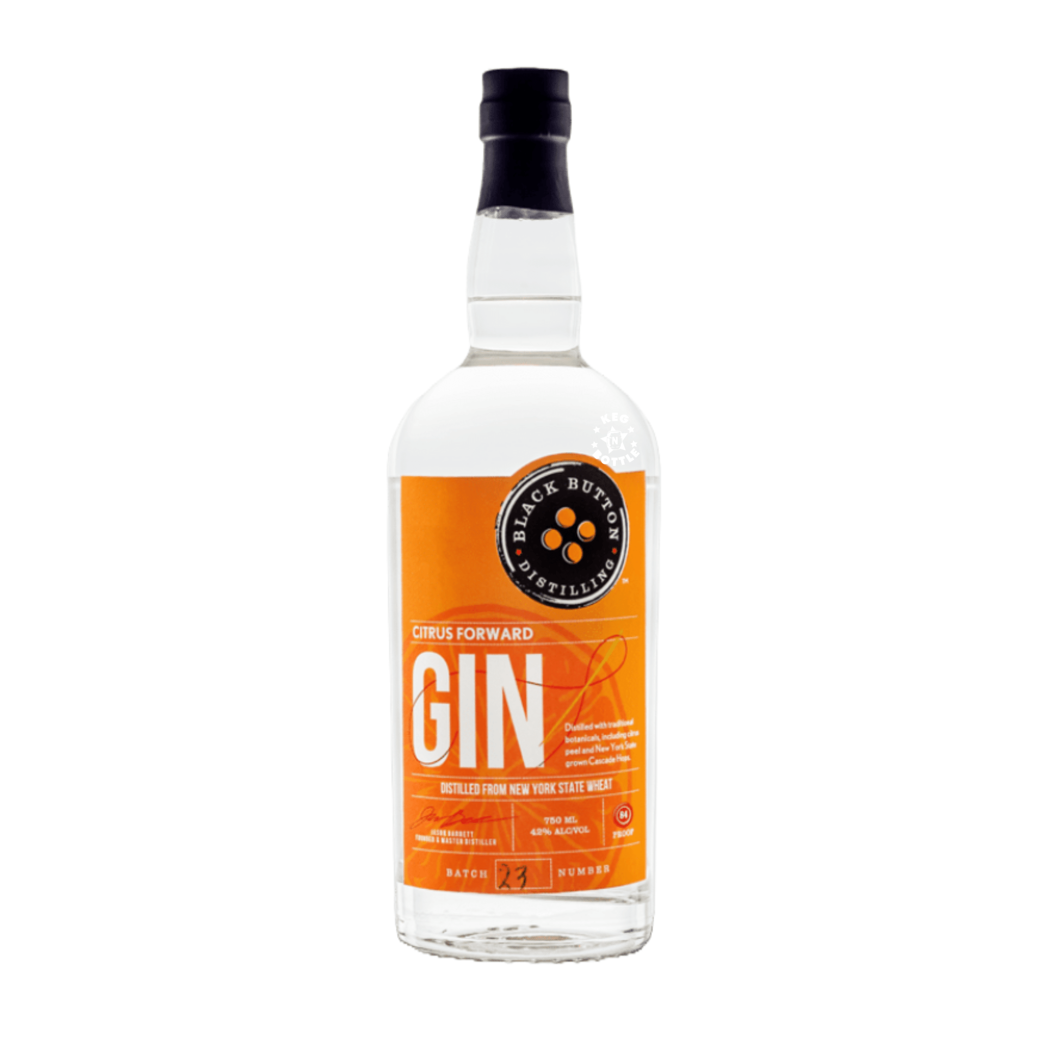 Black Button Citrus Forward Gin (750 ml) | Keg N Bottle