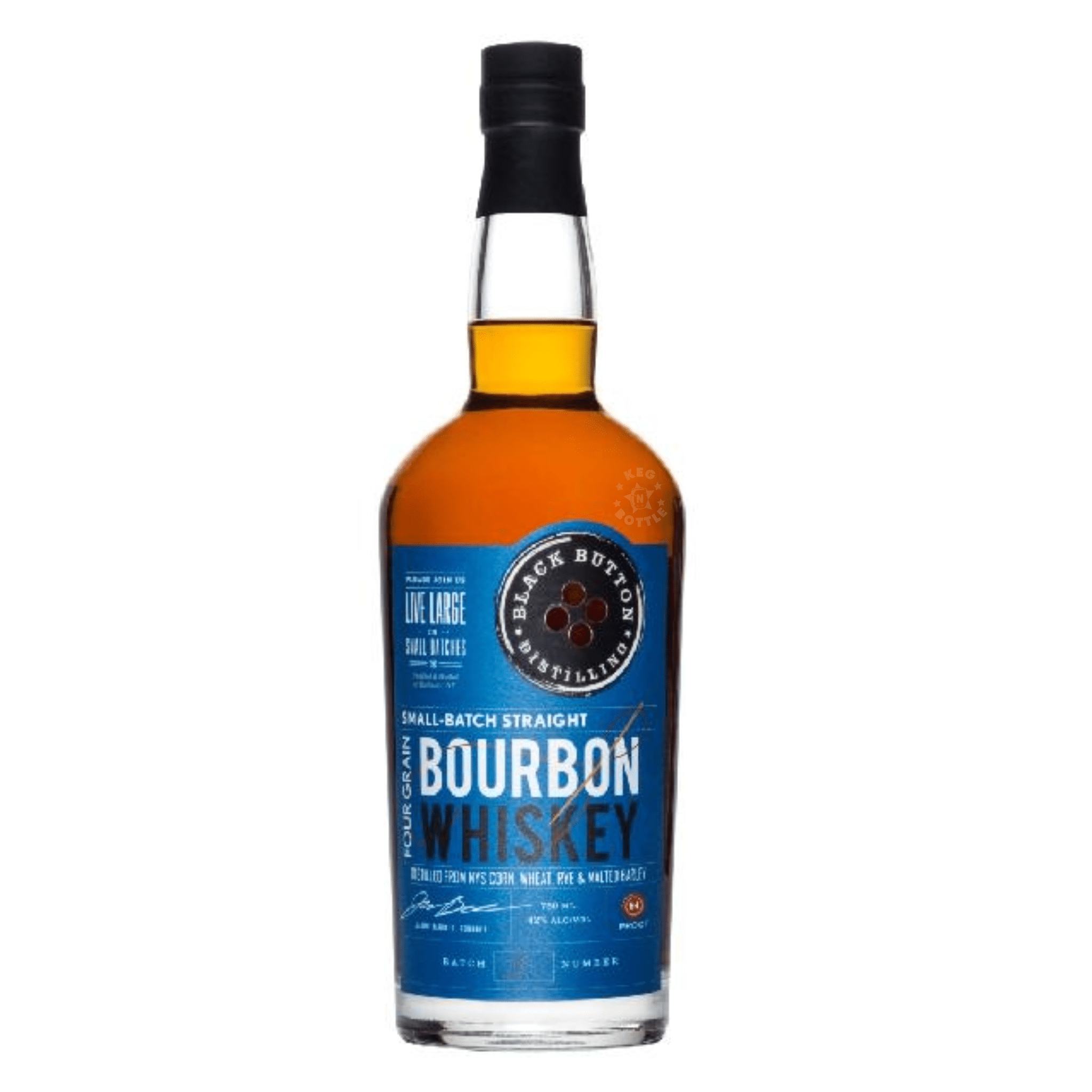 Black Button Four Grain Straight Bourbon Whiskey (750 ml) | Keg N Bottle