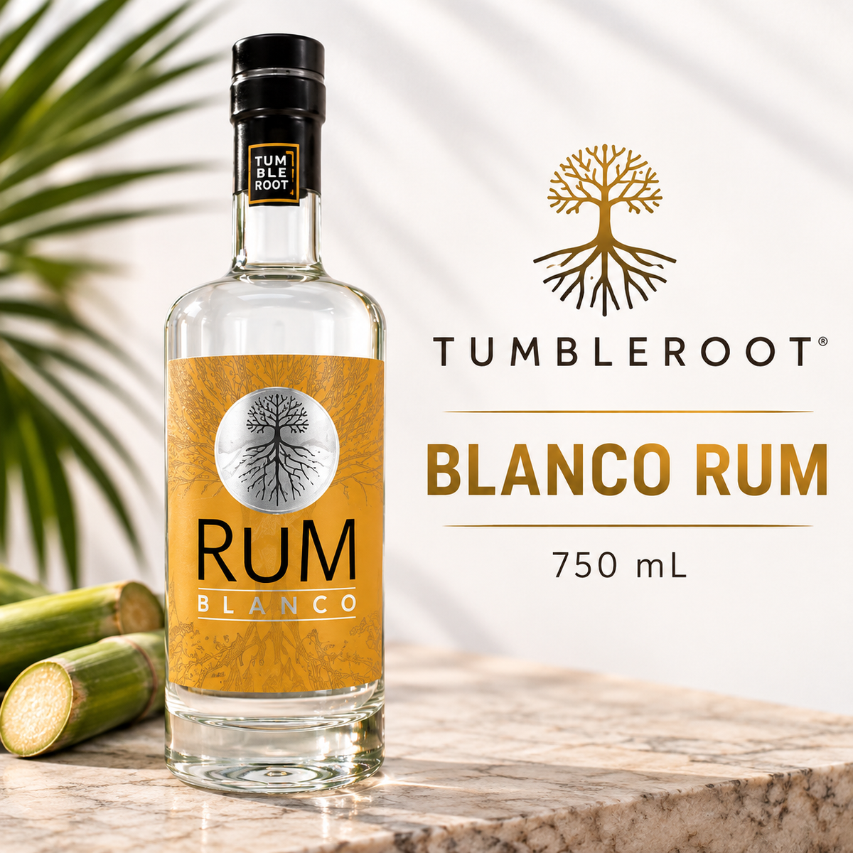 Tumbleroot Blanco Rum (750 mL)
