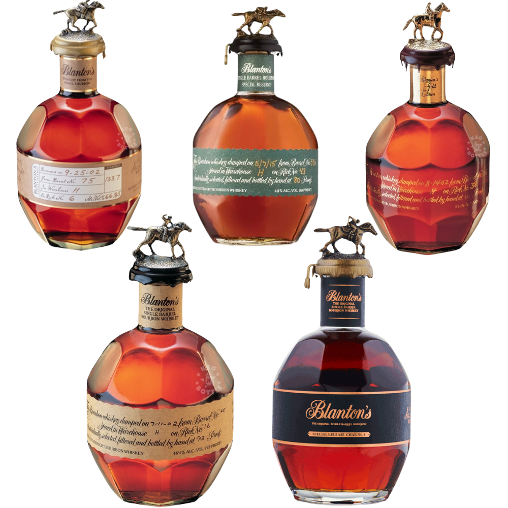 Blanton’s Bourbon Bundle Gold SFTB Original Green Char No.4 bottles set