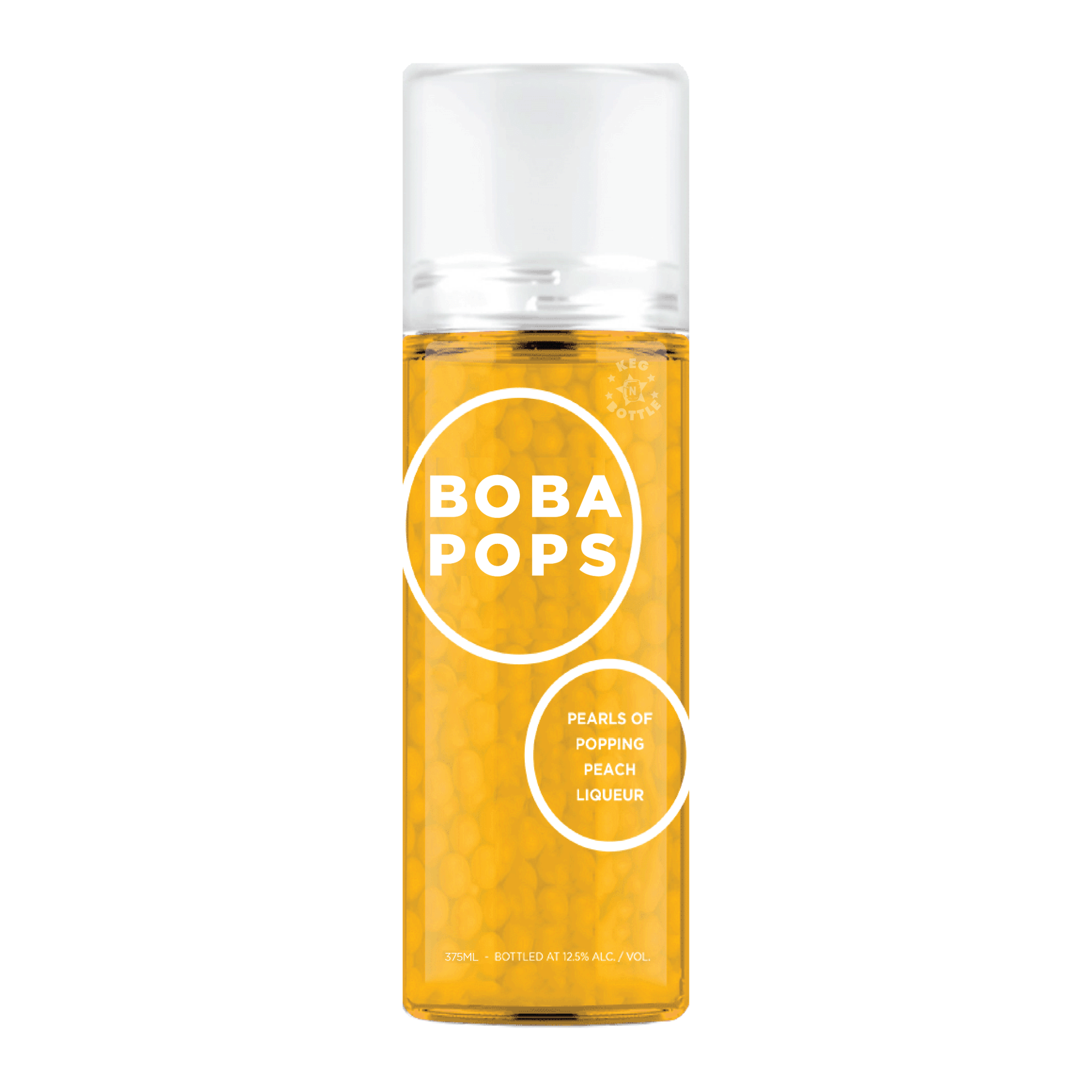 Boba POPS Peach Liqueur (375 ml) - Keg N Bottle