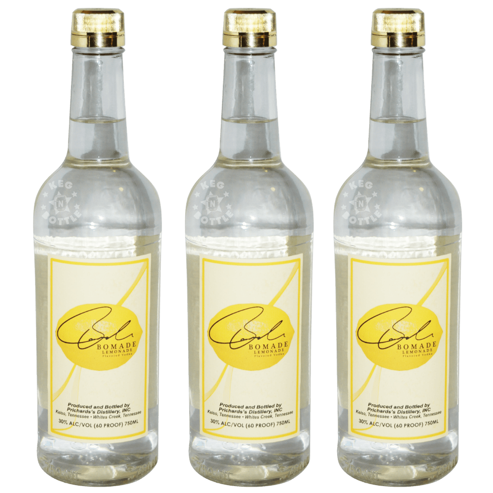 Bomade Lemonade Flavored Vodka 3-pack bundle with three 750ml bottles displayed together