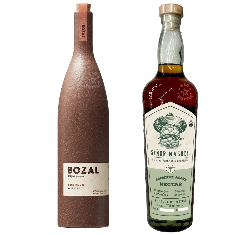 Bozal Borrego Sacrificio Mezcal & Señor Maguey Agave Nectar bundle