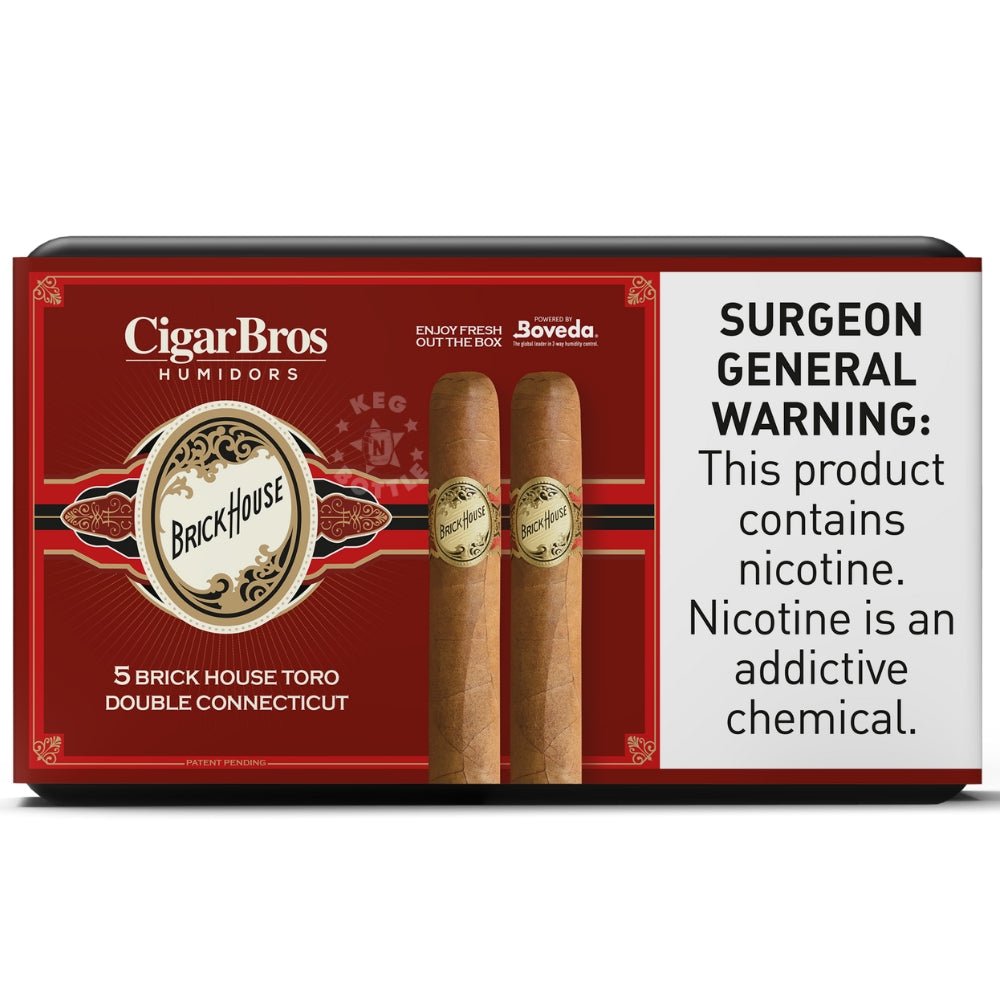 Brick House Premium Cigars Set + Personal Humidor by CigarBros | Keg N Bottle