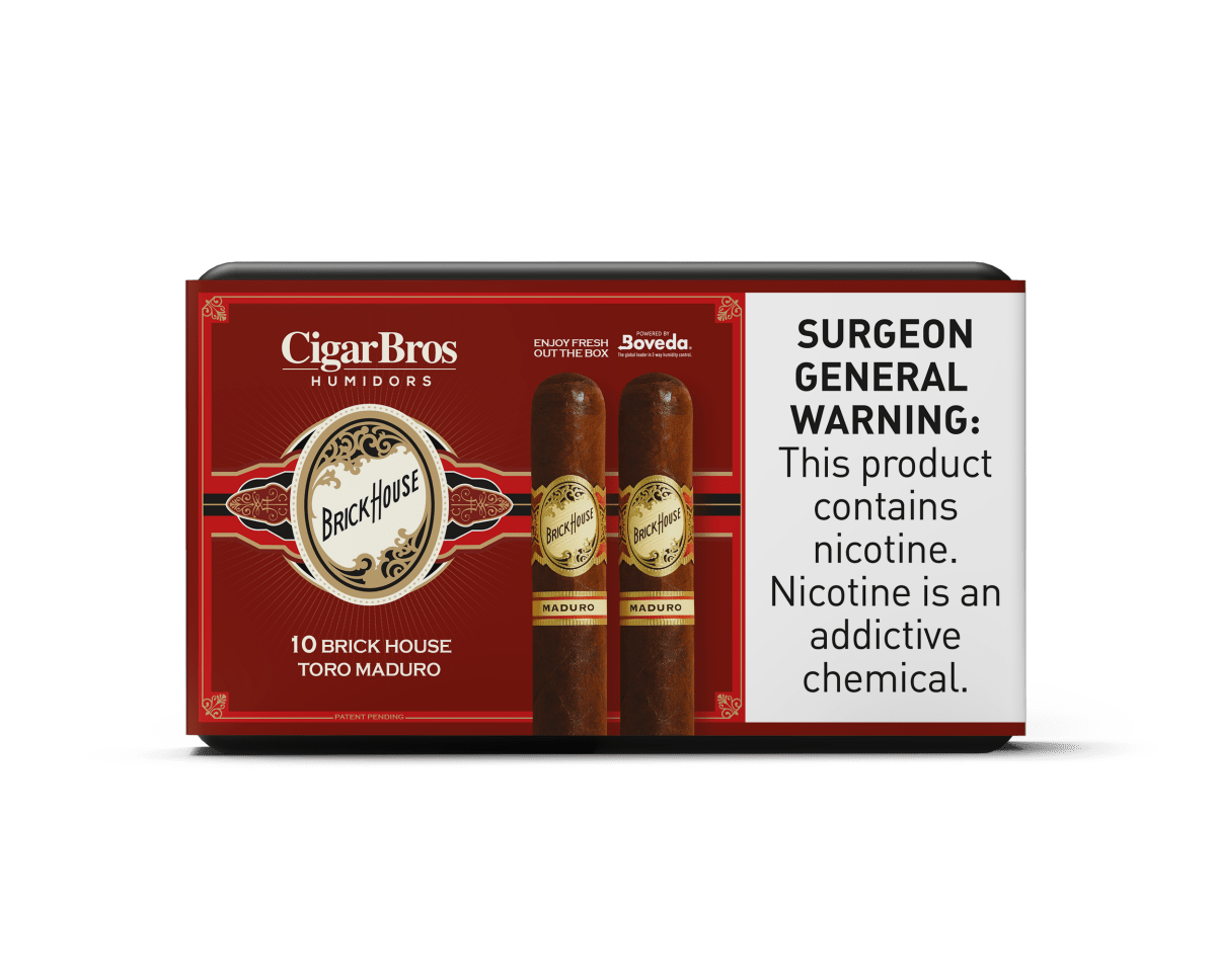 Brick House Premium Cigars Set + Personal Humidor by CigarBros | Keg N Bottle