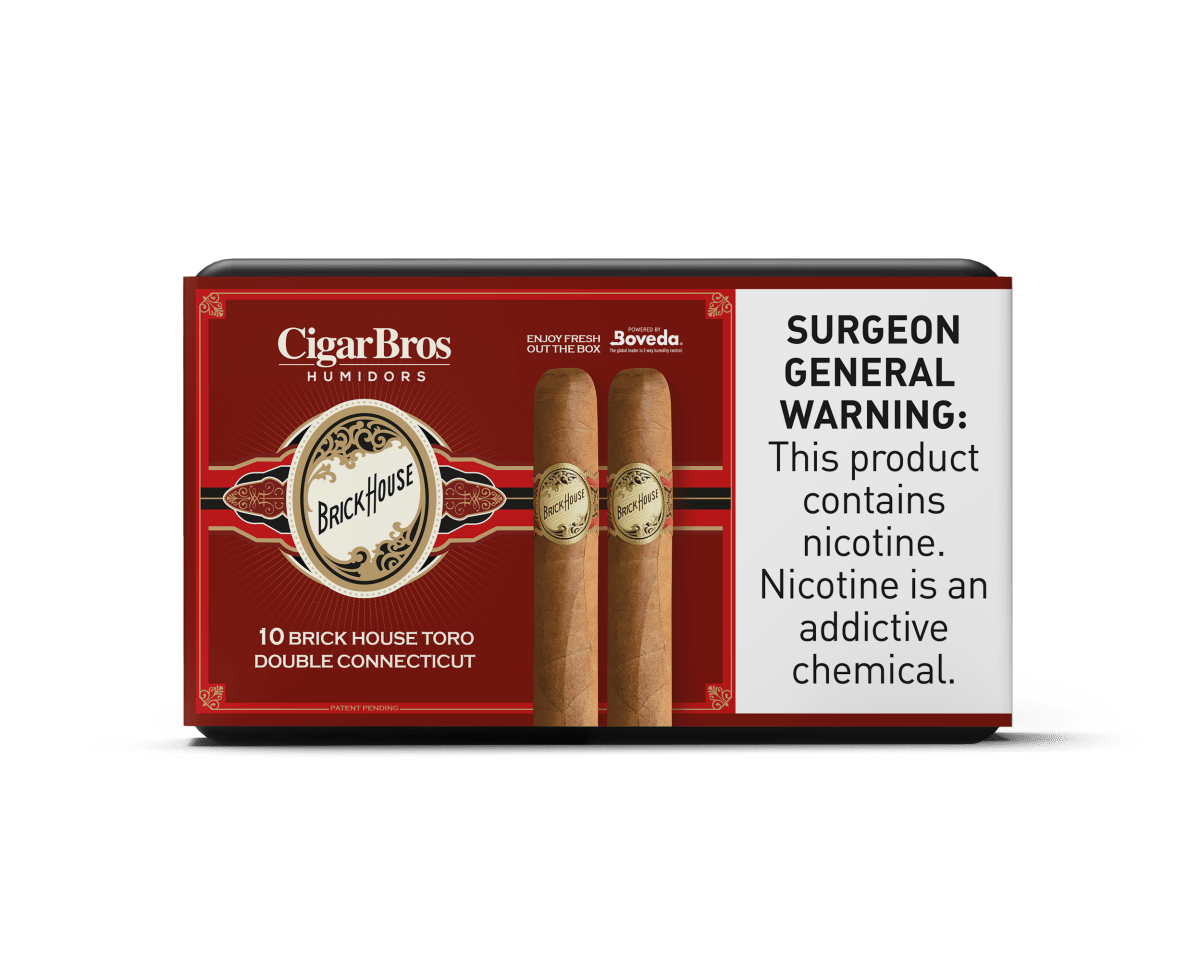 Brick House Premium Cigars Set + Personal Humidor by CigarBros | Keg N Bottle