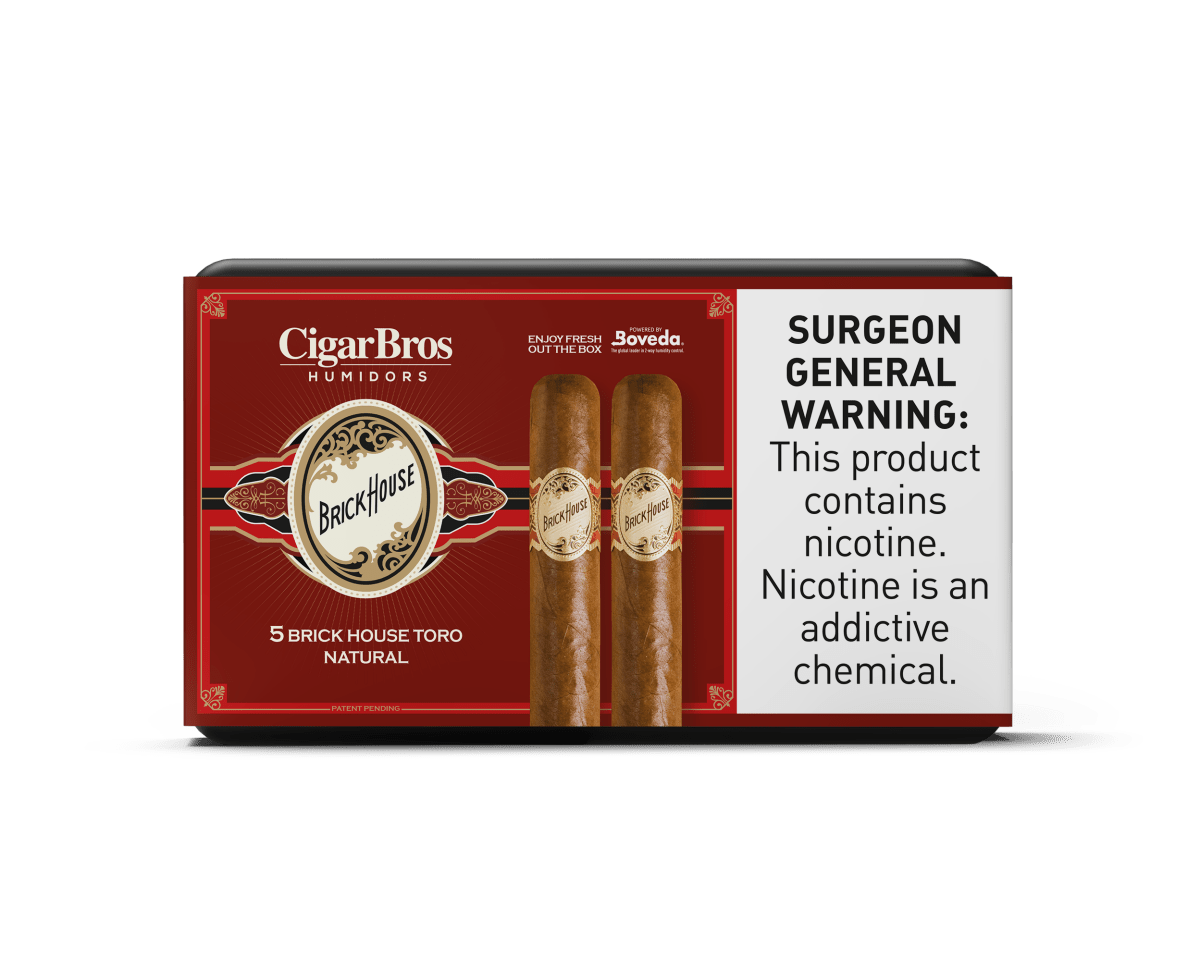 Brick House Premium Cigars Set + Personal Humidor by CigarBros | Keg N Bottle