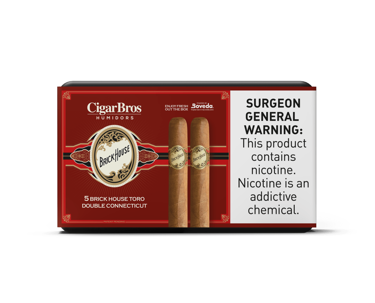 Brick House Premium Cigars Set + Personal Humidor by CigarBros | Keg N Bottle