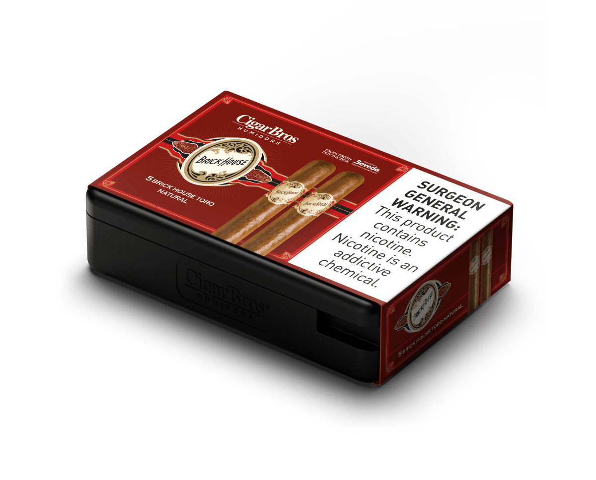 Brick House Premium Cigars Set + Personal Humidor by CigarBros | Keg N Bottle